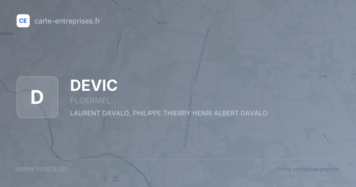 DEVIC — 750678260 — fiche entreprise