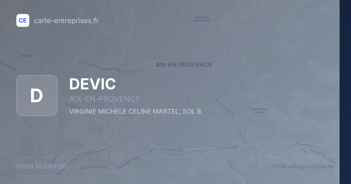 DEVIC — 993064385 — fiche entreprise