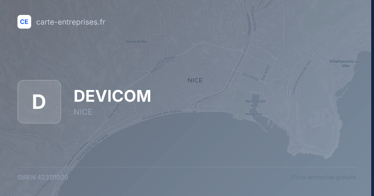 DEVICOM — 423111020 — fiche entreprise