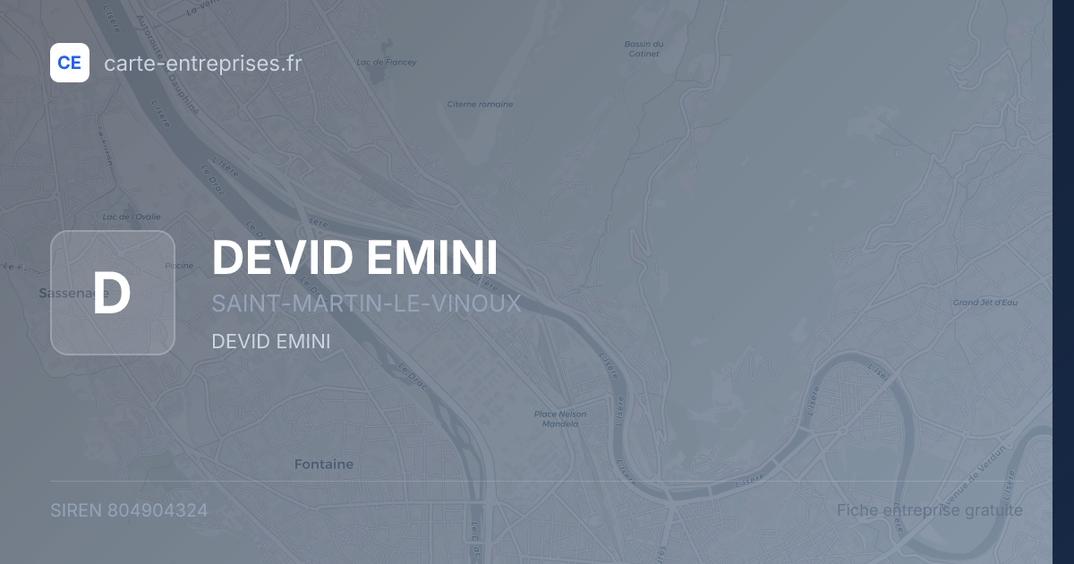 DEVID EMINI — 804904324 — fiche entreprise