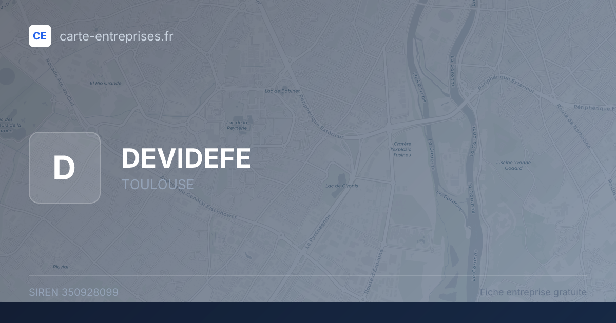 DEVIDEFE — 350928099 — fiche entreprise