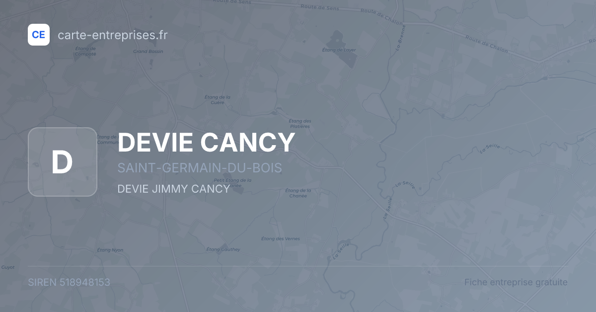 DEVIE CANCY — 518948153 — fiche entreprise