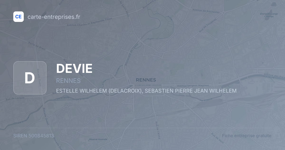 DEVIE — 500845813 — fiche entreprise