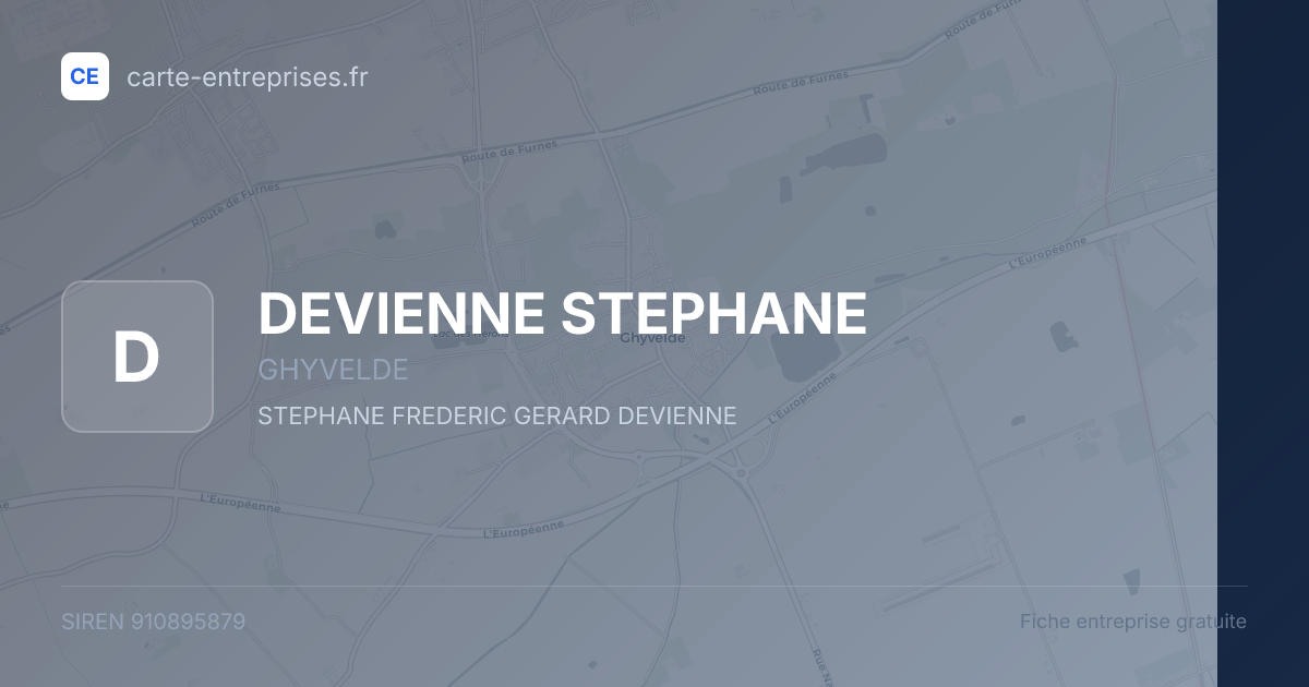 DEVIENNE STEPHANE — 910895879 — fiche entreprise