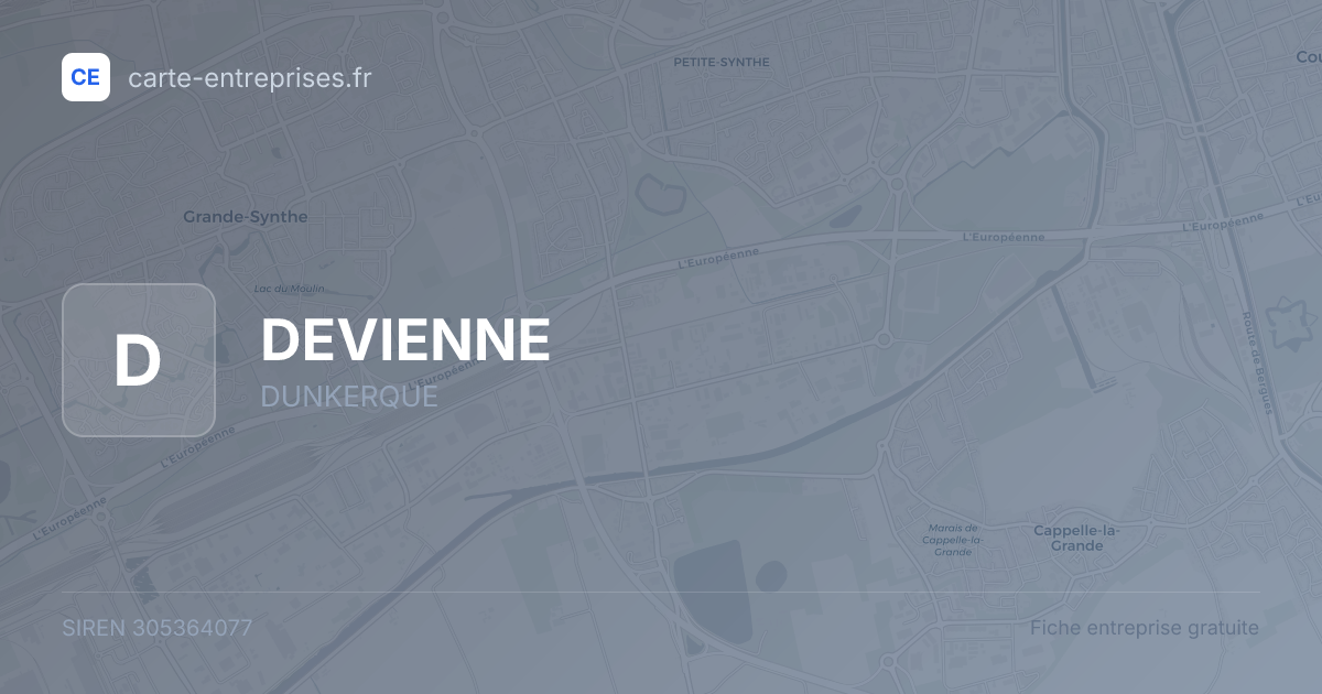 DEVIENNE — 305364077 — fiche entreprise
