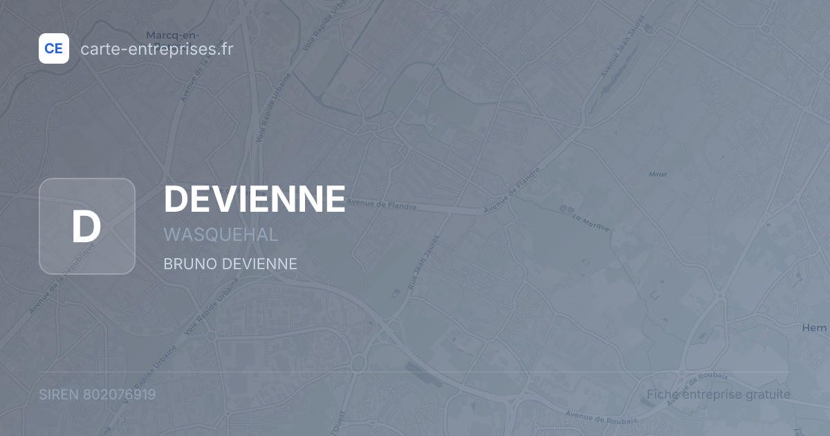 DEVIENNE — 802076919 — fiche entreprise