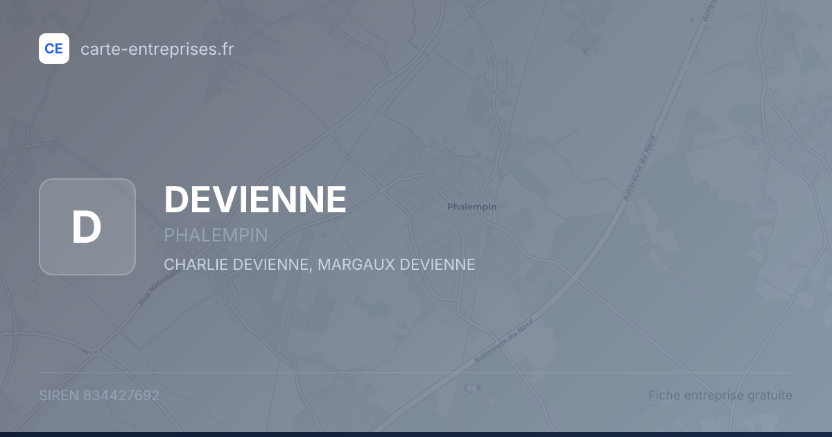 DEVIENNE — 834427692 — fiche entreprise