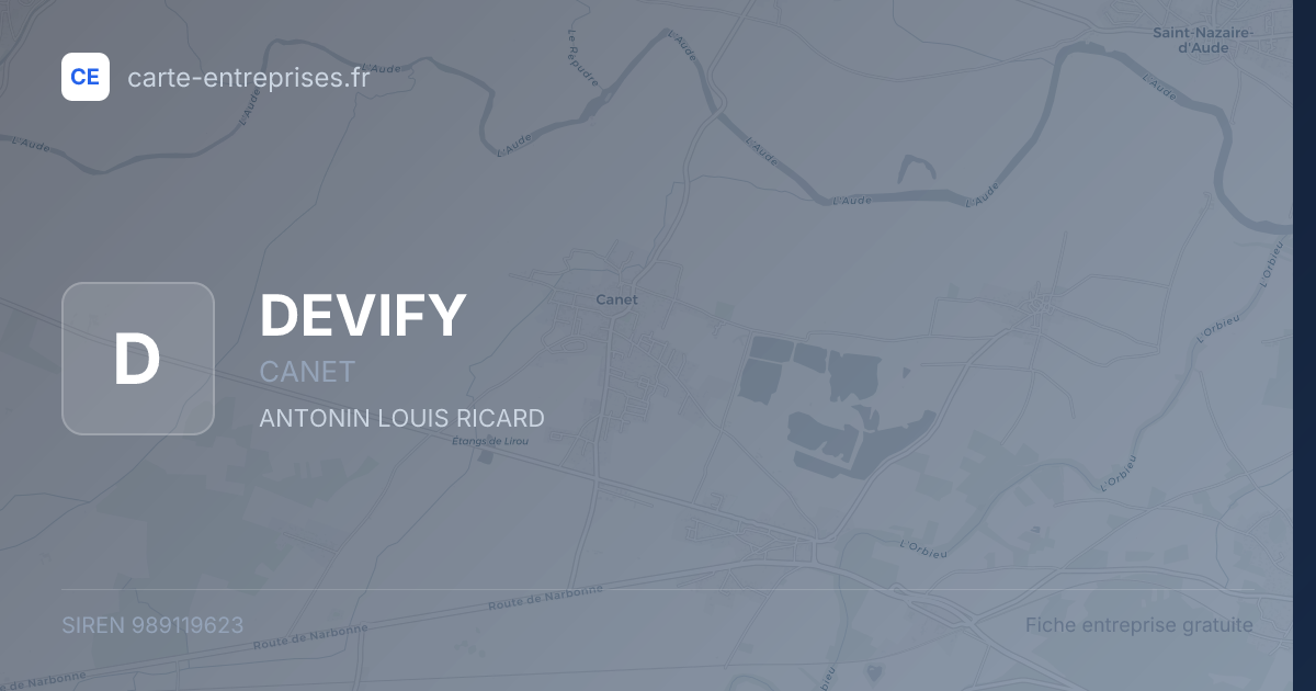 DEVIFY — 989119623 — fiche entreprise