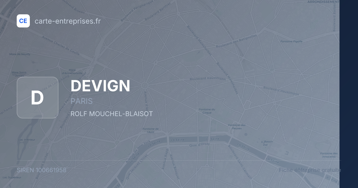 DEVIGN — 100661958 — fiche entreprise