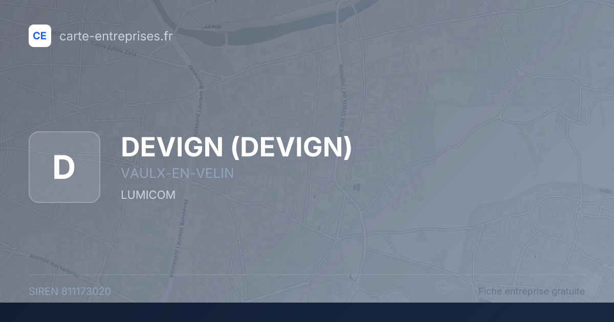 DEVIGN — 811173020 — fiche entreprise