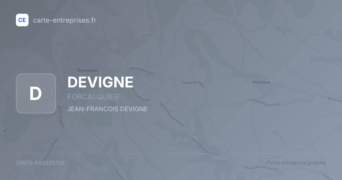 DEVIGNE — 443895156 — fiche entreprise