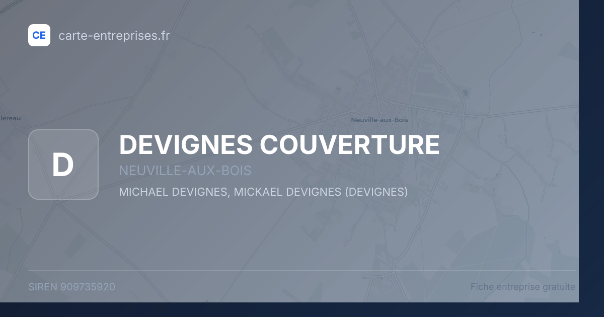 DEVIGNES COUVERTURE — 909735920 — fiche entreprise