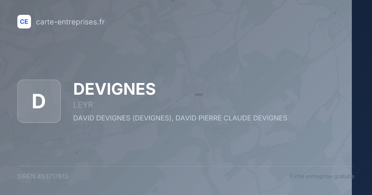 DEVIGNES — 453717613 — fiche entreprise
