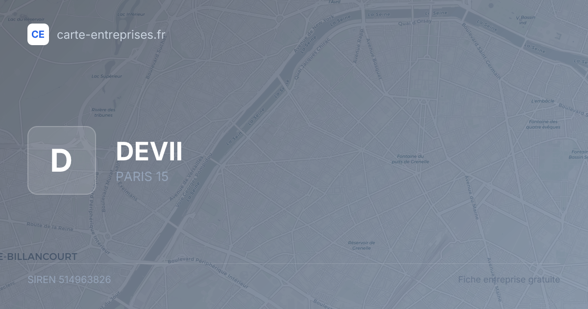 DEVII — 514963826 — fiche entreprise