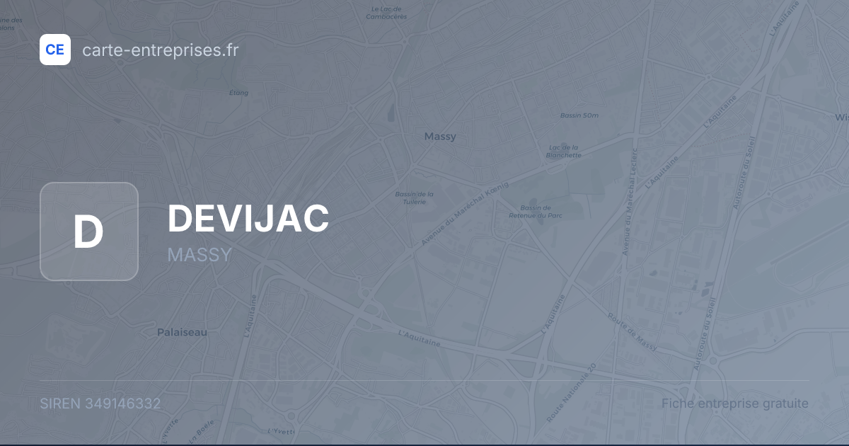 DEVIJAC — 349146332 — fiche entreprise
