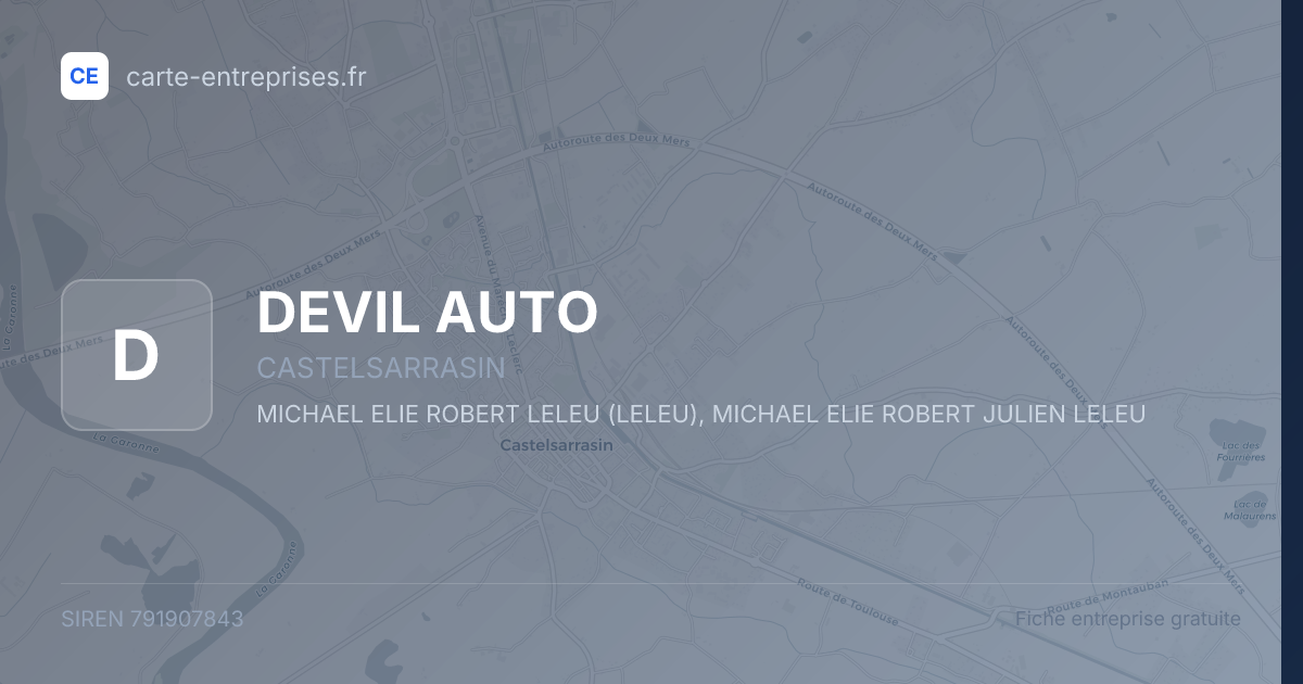 DEVIL AUTO — 791907843 — fiche entreprise
