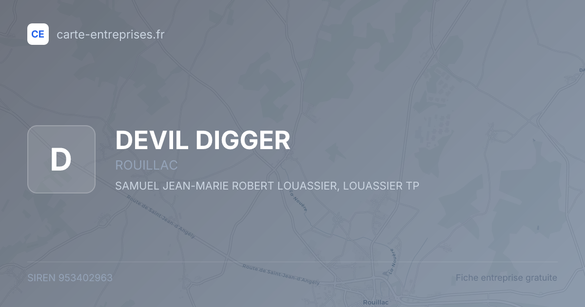 DEVIL DIGGER — 953402963 — fiche entreprise