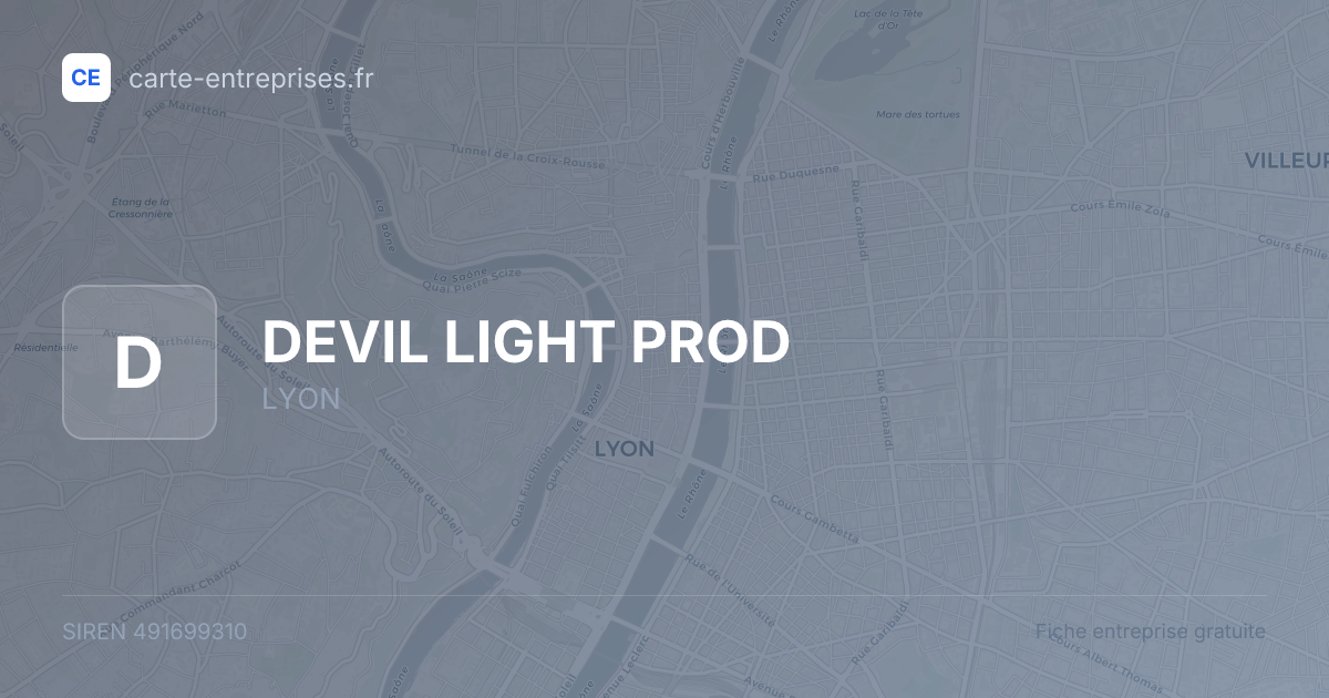 DEVIL LIGHT PROD — 491699310 — fiche entreprise