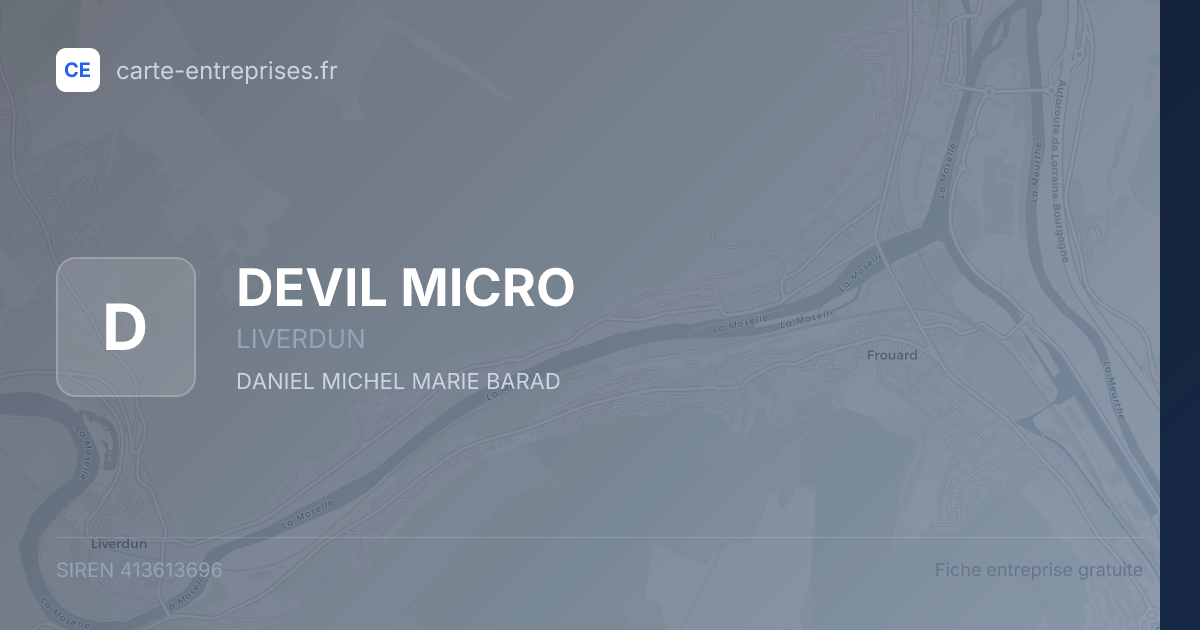 DEVIL MICRO — 413613696 — fiche entreprise