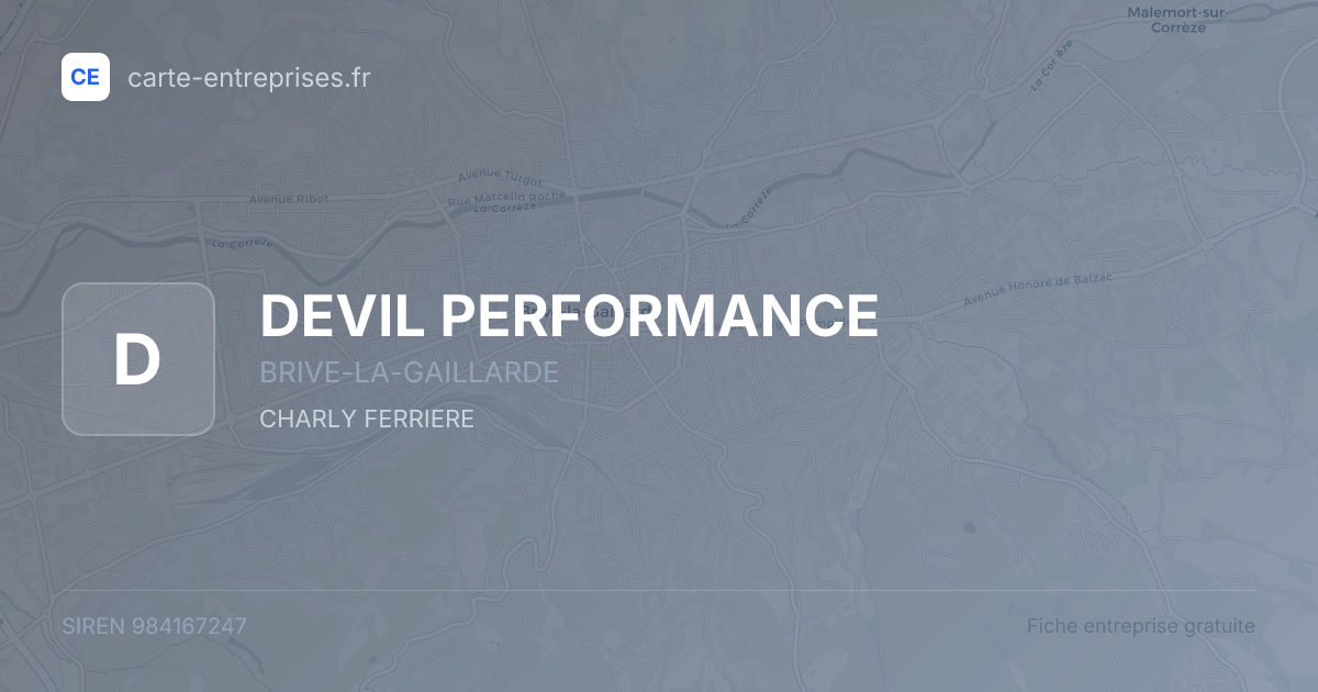 DEVIL PERFORMANCE — 984167247 — fiche entreprise