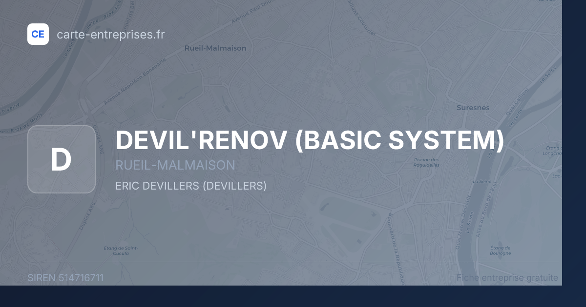 DEVIL'RENOV (BASIC SYSTEM) — 514716711 — fiche entreprise