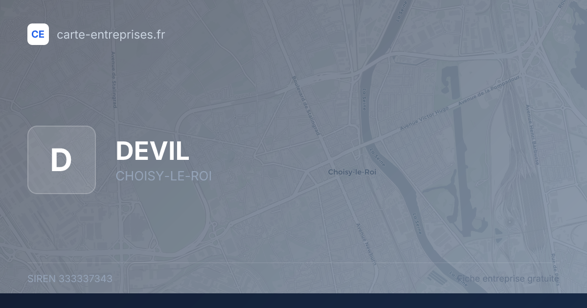 DEVIL — 333337343 — fiche entreprise