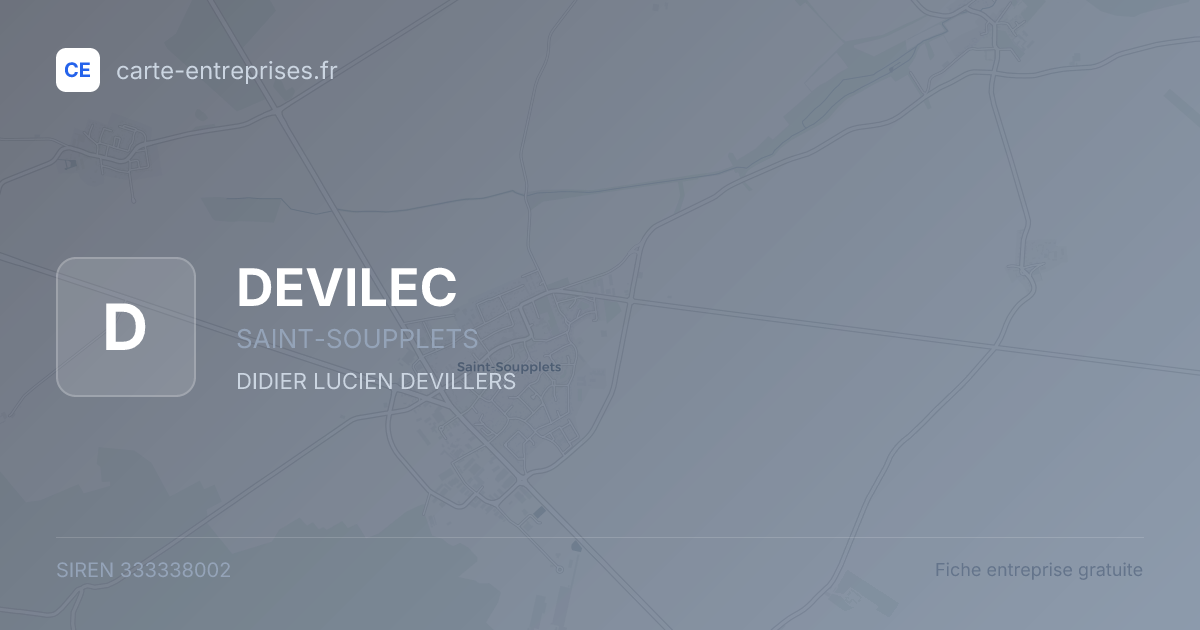 DEVILEC — 333338002 — fiche entreprise
