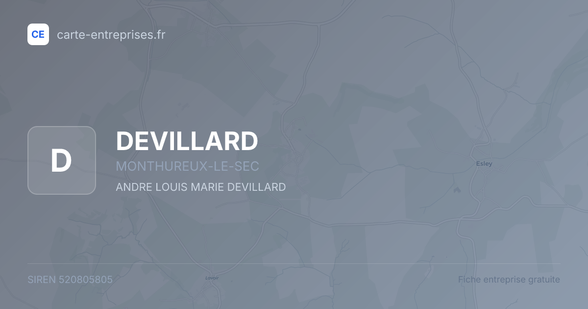 DEVILLARD — 520805805 — fiche entreprise