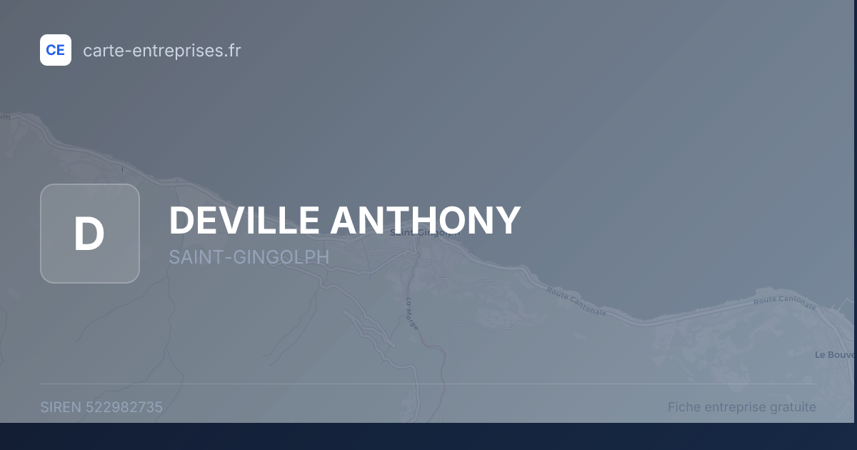 DEVILLE ANTHONY — 522982735 — fiche entreprise