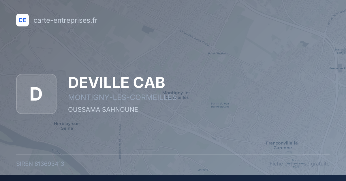 DEVILLE CAB — 813693413 — fiche entreprise