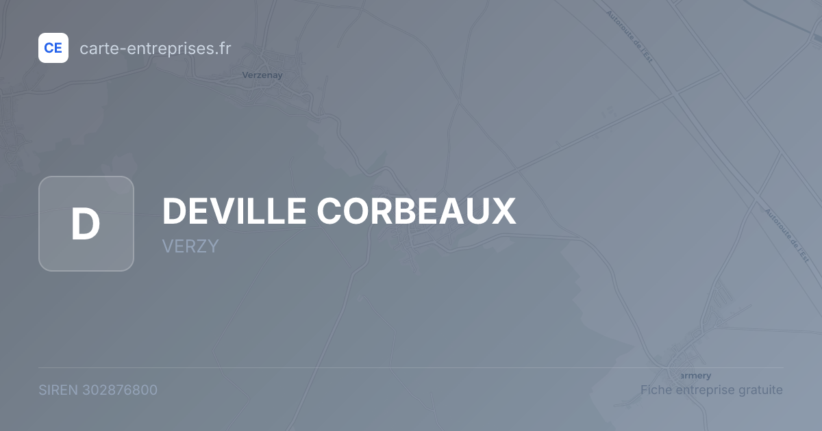 DEVILLE CORBEAUX — 302876800 — fiche entreprise