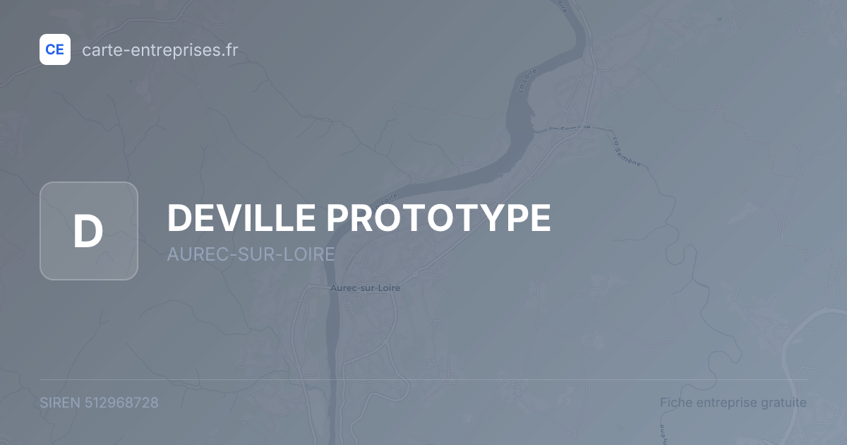 DEVILLE PROTOTYPE — 512968728 — fiche entreprise