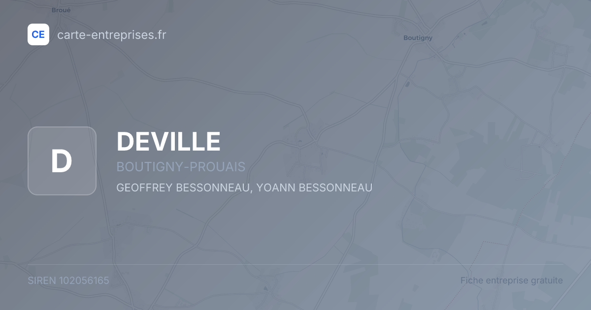 DEVILLE — 102056165 — fiche entreprise