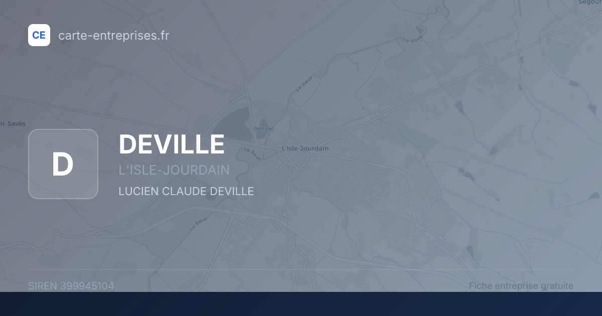 DEVILLE — 399945104 — fiche entreprise