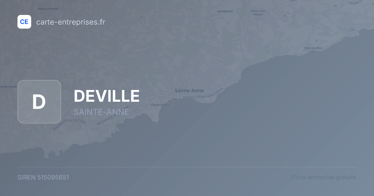 DEVILLE — 515095651 — fiche entreprise