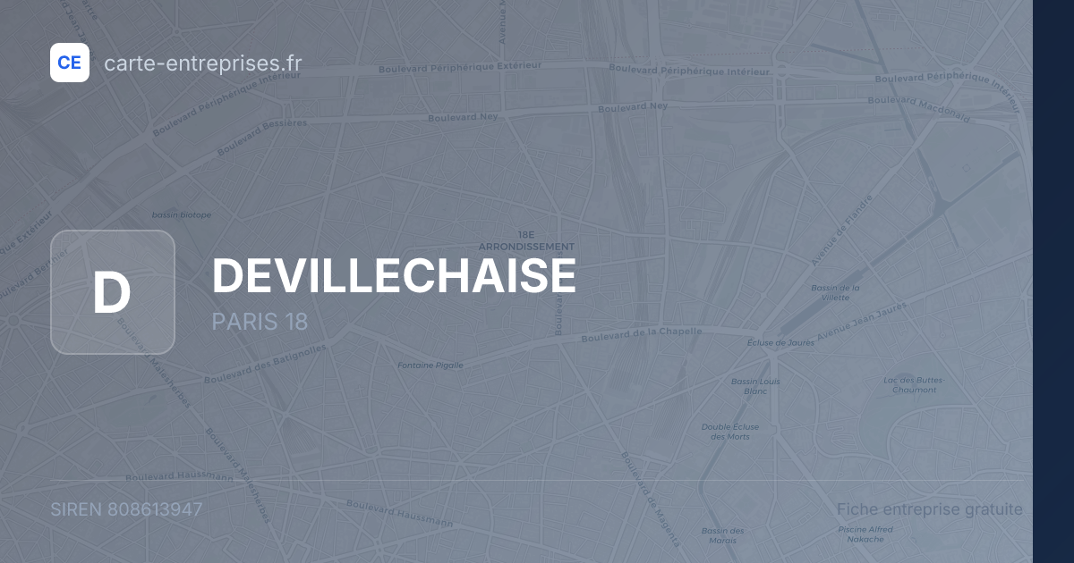 DEVILLECHAISE — 808613947 — fiche entreprise