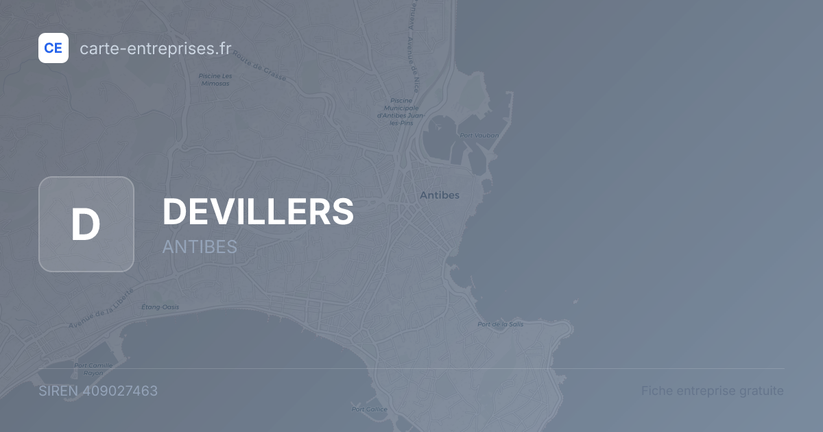 DEVILLERS — 409027463 — fiche entreprise