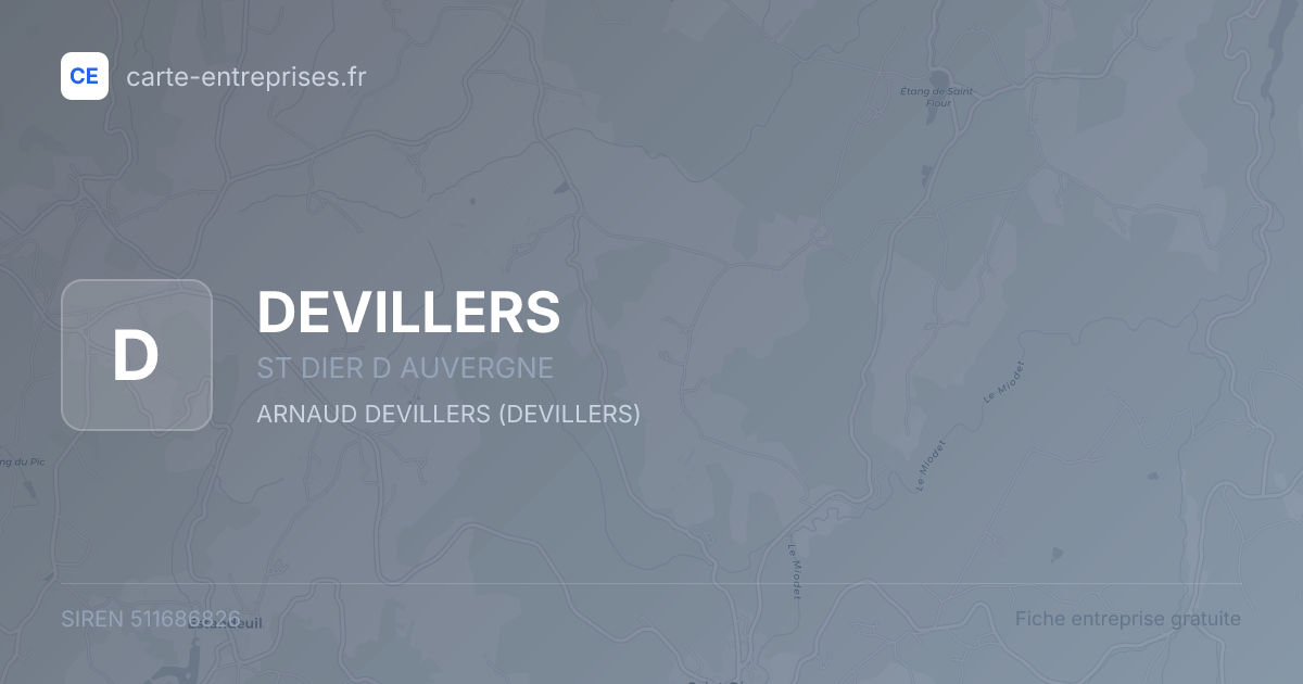DEVILLERS — 511686826 — fiche entreprise