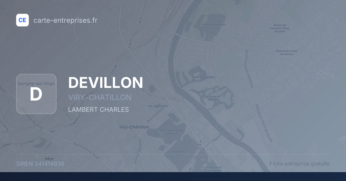 DEVILLON — 341414936 — fiche entreprise