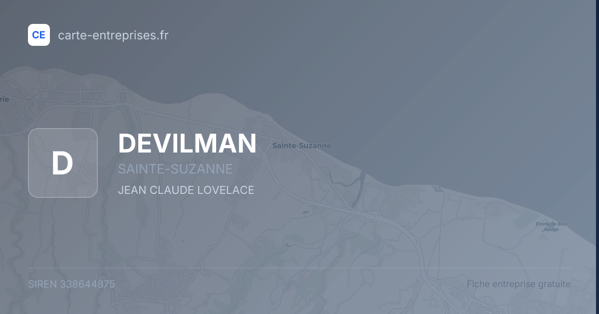 DEVILMAN — 338644875 — fiche entreprise