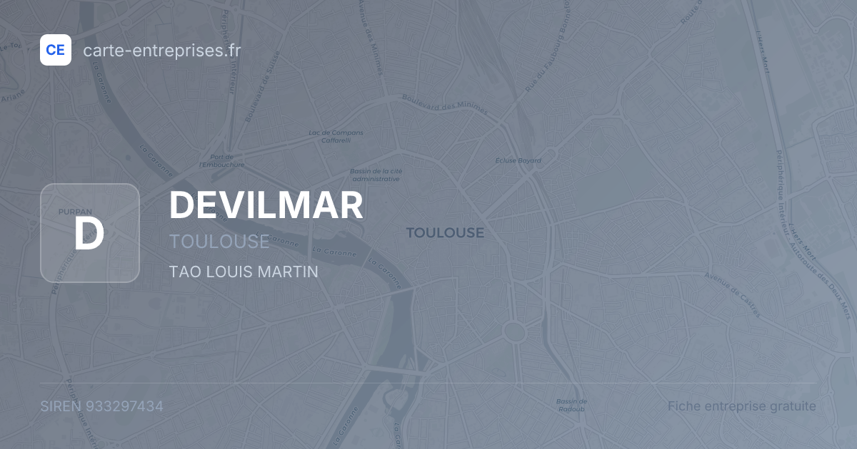 DEVILMAR — 933297434 — fiche entreprise