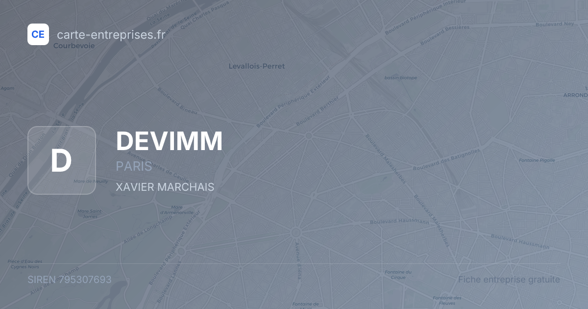 DEVIMM — 795307693 — fiche entreprise