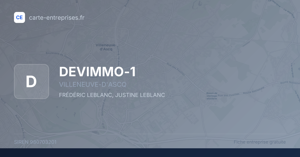 DEVIMMO-1 — 980703201 — fiche entreprise