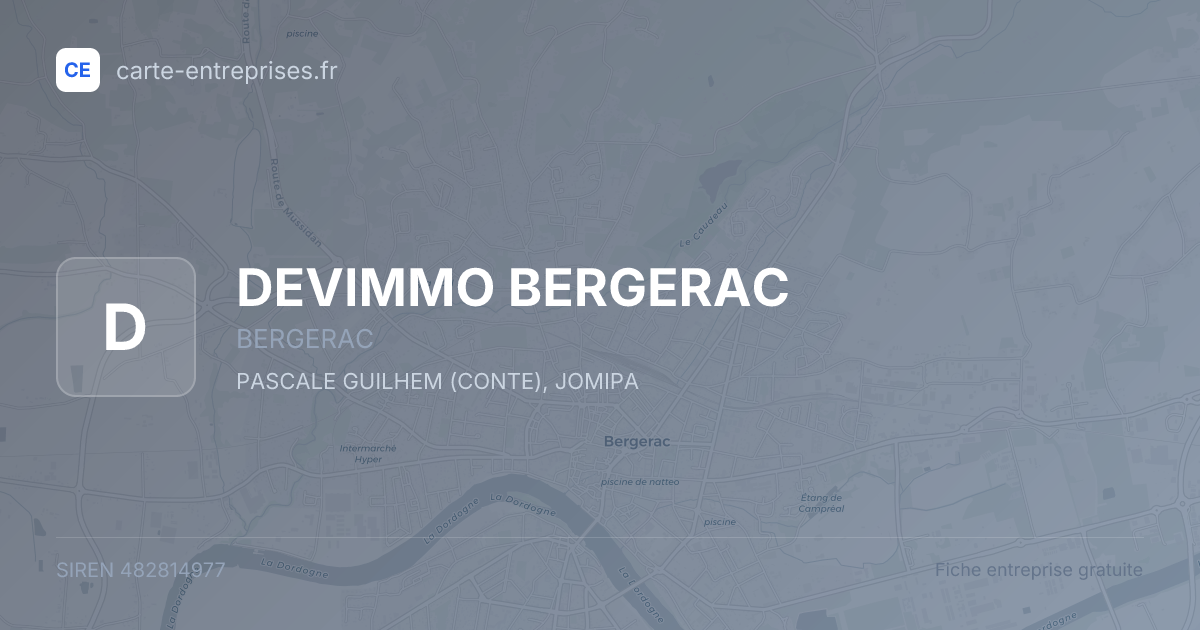 DEVIMMO BERGERAC — 482814977 — fiche entreprise