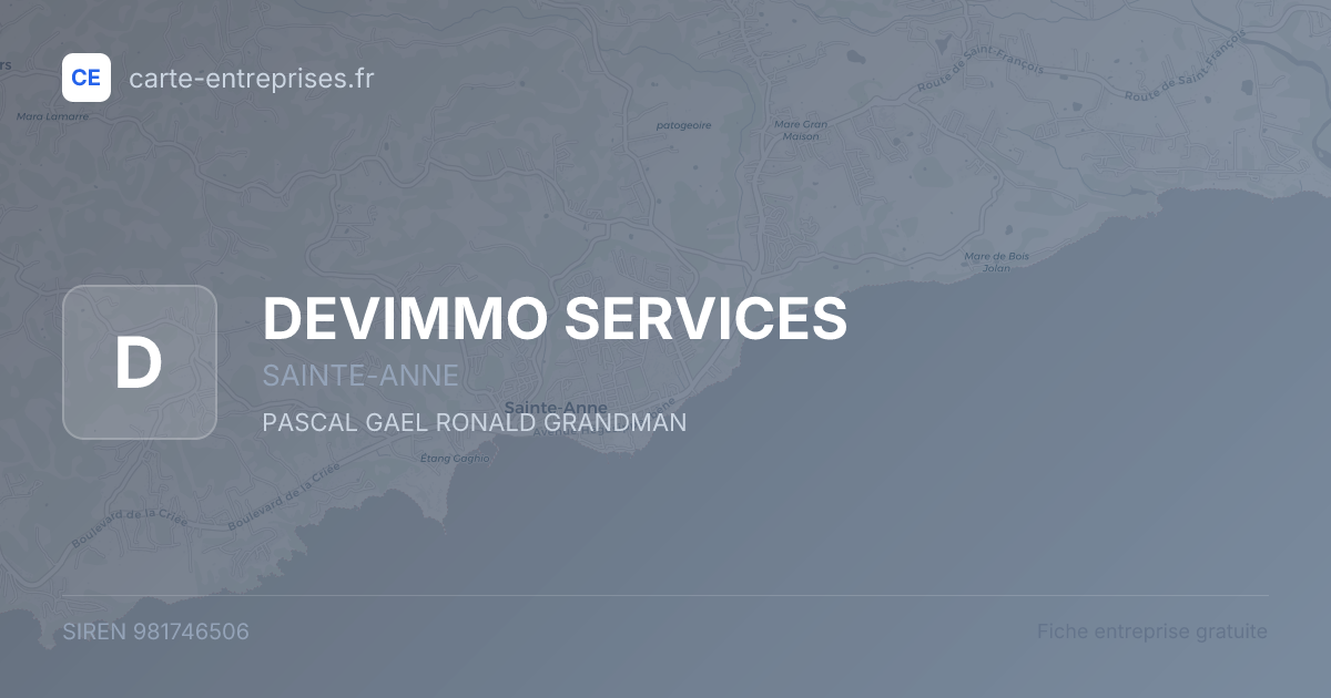 DEVIMMO SERVICES — 981746506 — fiche entreprise