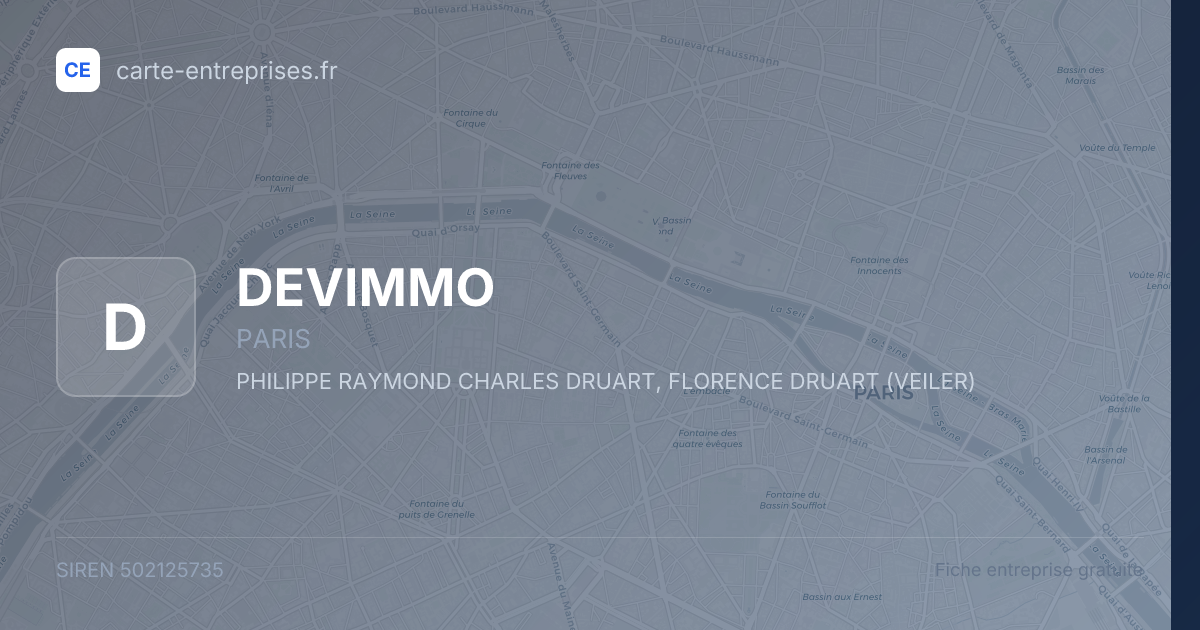 DEVIMMO — 502125735 — fiche entreprise