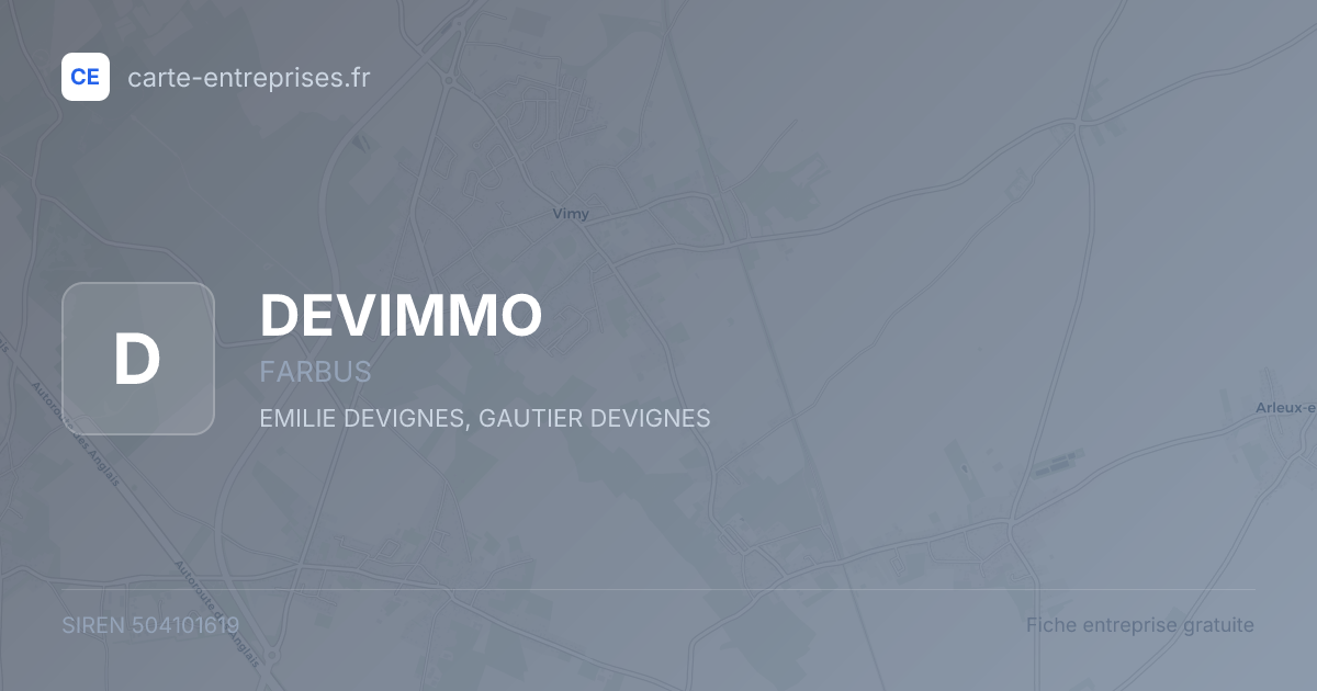 DEVIMMO — 504101619 — fiche entreprise