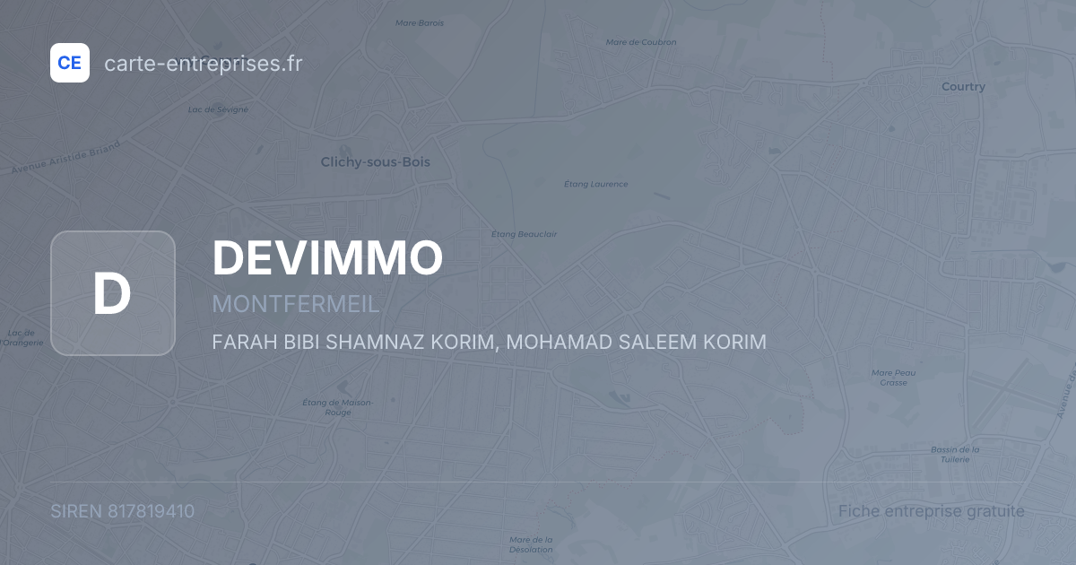 DEVIMMO — 817819410 — fiche entreprise