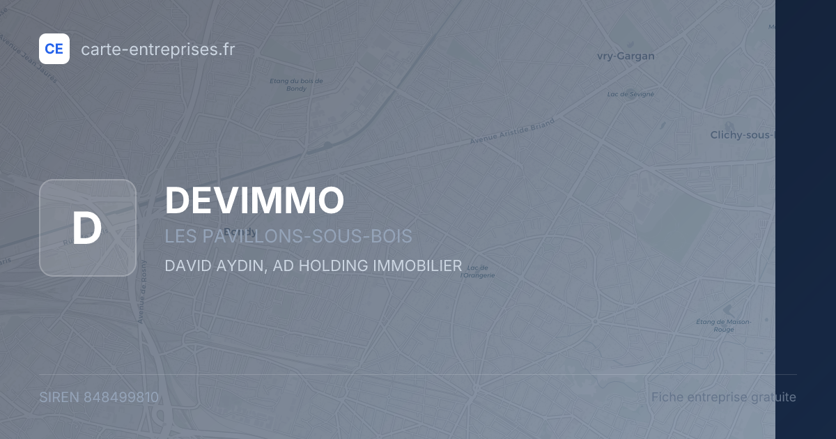 DEVIMMO — 848499810 — fiche entreprise
