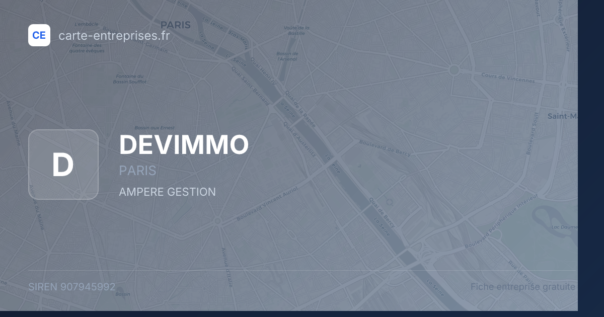 DEVIMMO — 907945992 — fiche entreprise